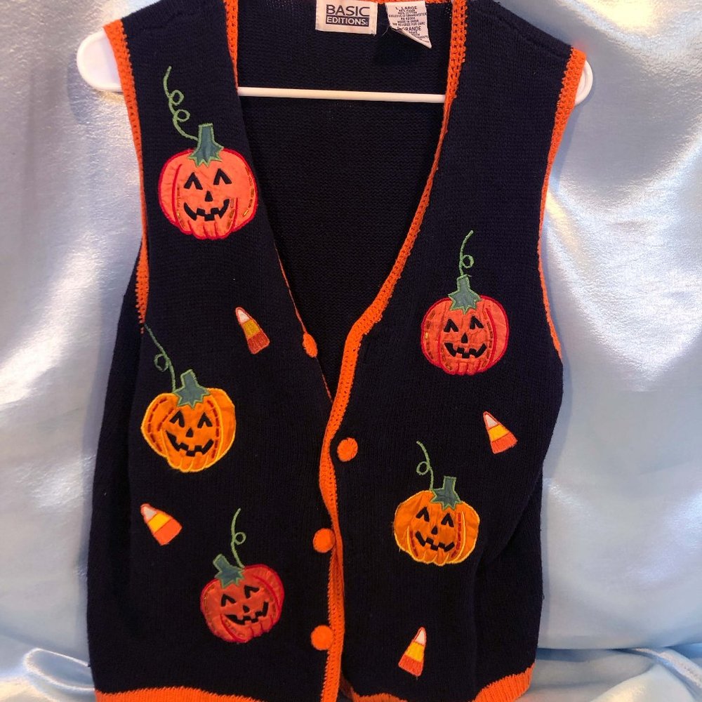 campy vintage halloween vest